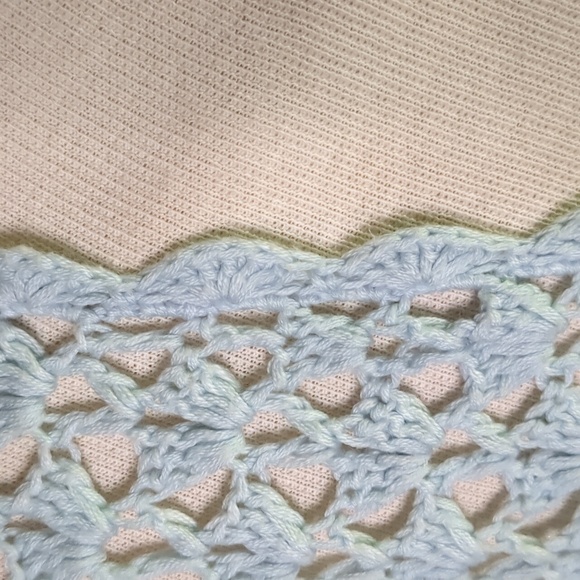 TRIBAL* boho bell sleeve picot trim tie front crochet long sleeve XL cardigan - Picture 6 of 10